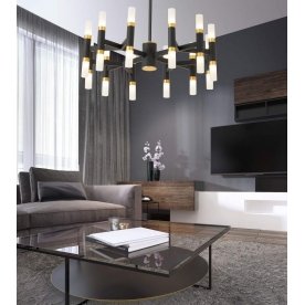 Подвесная люстра LDP 6035-24 BK+GD