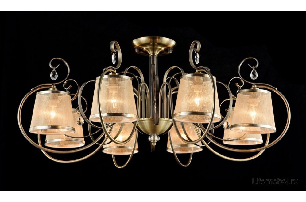 Люстра подвесная Simone FR2020-CL-08-BZ бронза