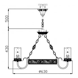 Подвесная люстра Classic 12 ARM562-06-W