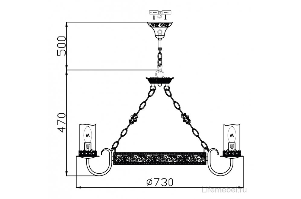 Подвесная люстра Classic 12 ARM562-08-W