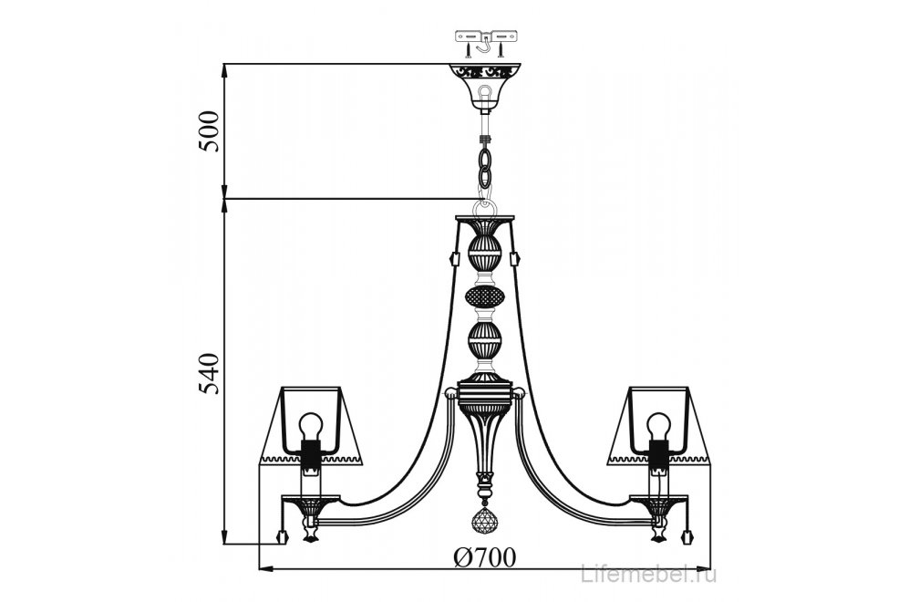 Подвесная люстра Classic 13 ARM098-06-R