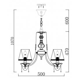 Подвесная люстра Classic 1 ARM305-05-R