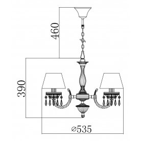 Подвесная люстра Classic 7 CL1028-05-R