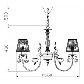 Подвесная люстра Elegant 13 ARM301-08-R