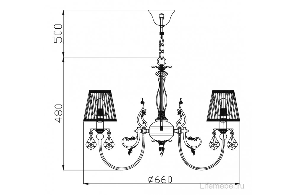 Подвесная люстра Elegant 13 ARM301-08-R