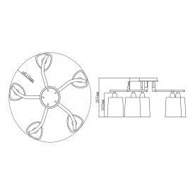 Потолочная люстра Eurosize 1 TOC001-05-N
