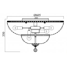 Потолочная люстра Maytoni Basfor C100-PT60-G