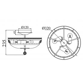 Потолочная люстра Maytoni Ottilia P700-PT35-G