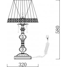 Настольная лампа декоративная Elegant 10 ARM305-22-W