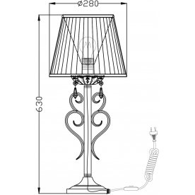 Настольная лампа декоративная Elegant 8 ARM288-22-G