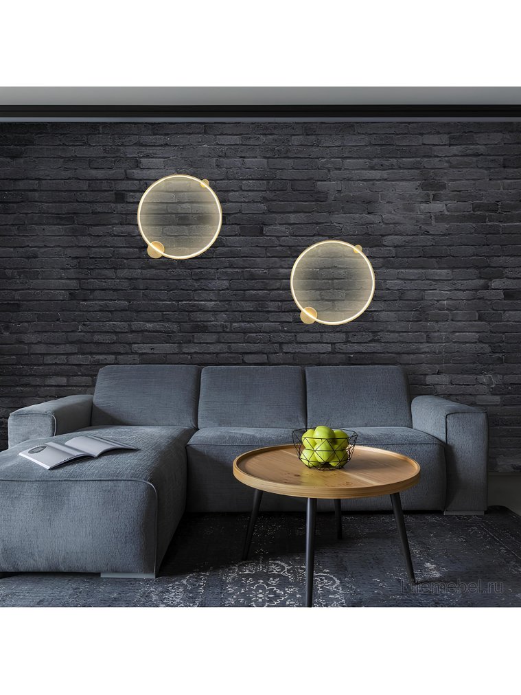 Бра REAL AP35W LED BRASS