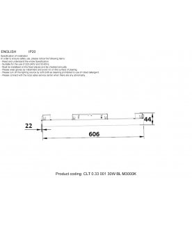 Магнитный трековый светильник CLT 0.33 001 30W BL M3000K