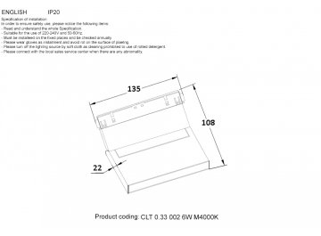 Магнитный трековый светильник CLT 0.33 002 6W WH M4000K