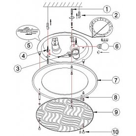 Накладной светильник Marie 48160-2