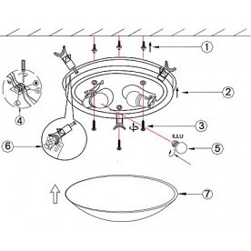 Накладной светильник Tornado 40463-2