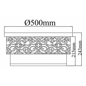 Накладной светильник Venera H260-05-N