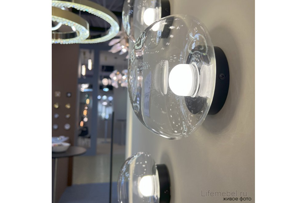 Настенный светильник BOSQUE AP1 BLACK/TRANSPARENT