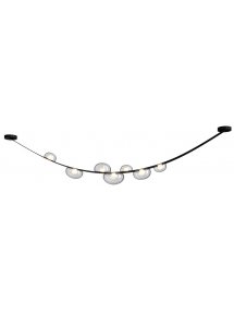 Подвесной светильник BOSQUE SP7 L3000 BLACK/TRANSPARENT