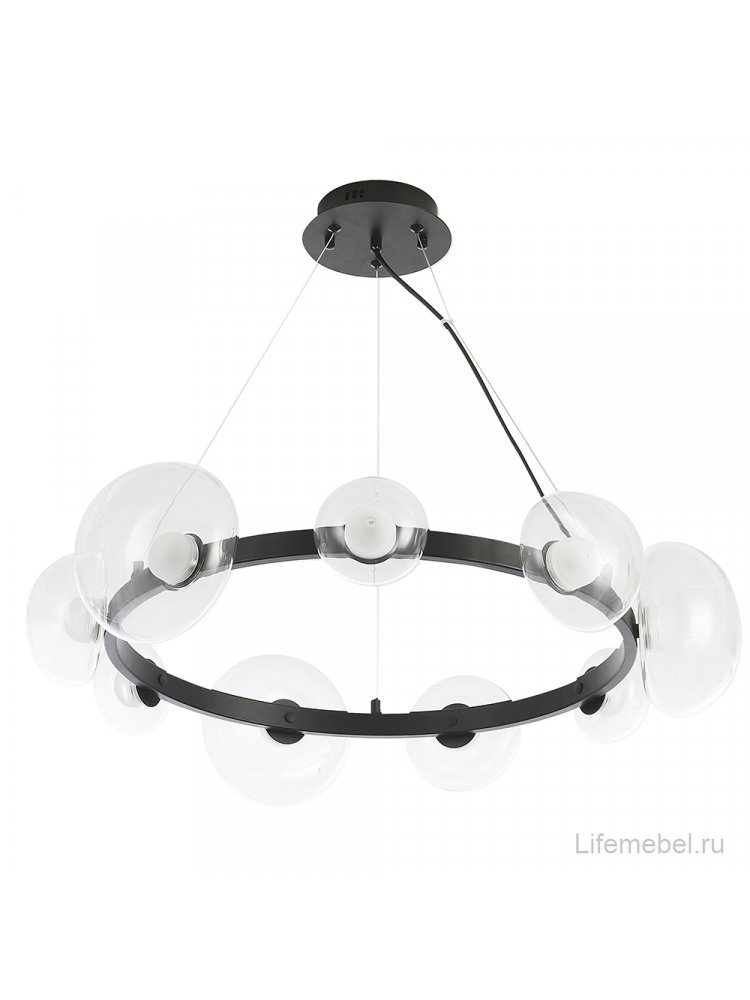 Подвесной светильник BOSQUE SP9 BLACK/TRANSPARENT