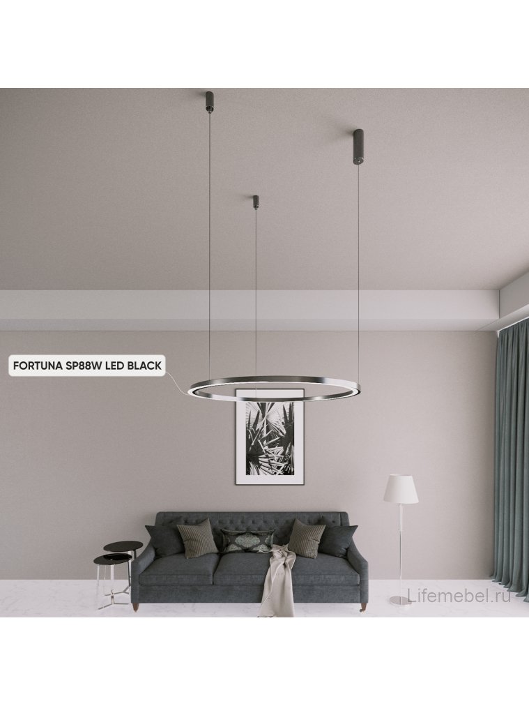 Подвесной светильник FORTUNA SP88W LED BLACK