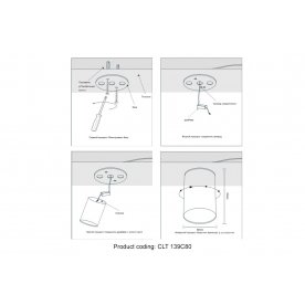 Потолочный светильник CLT 139C80 GO 4000K