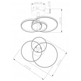 Потолочный светильник Wave 67822-24N