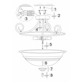 Светильник на штанге Toledo 6896-5
