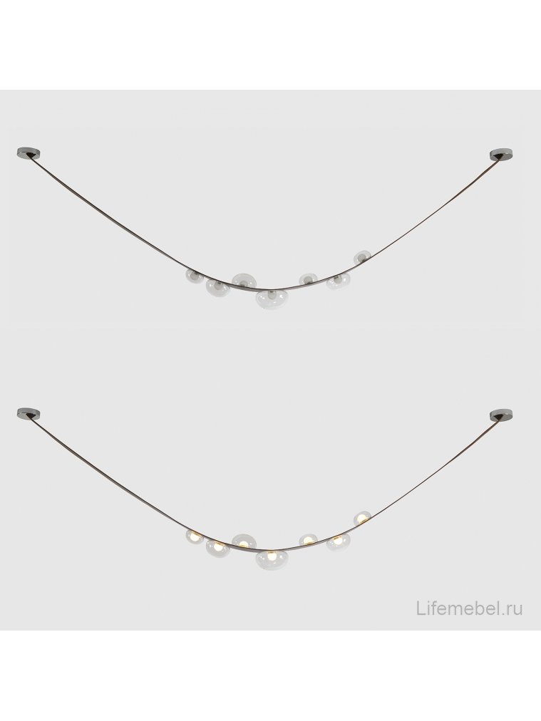 Светильник подвесной BOSQUE SP7 L3000 BROWN/TRANSPARENT