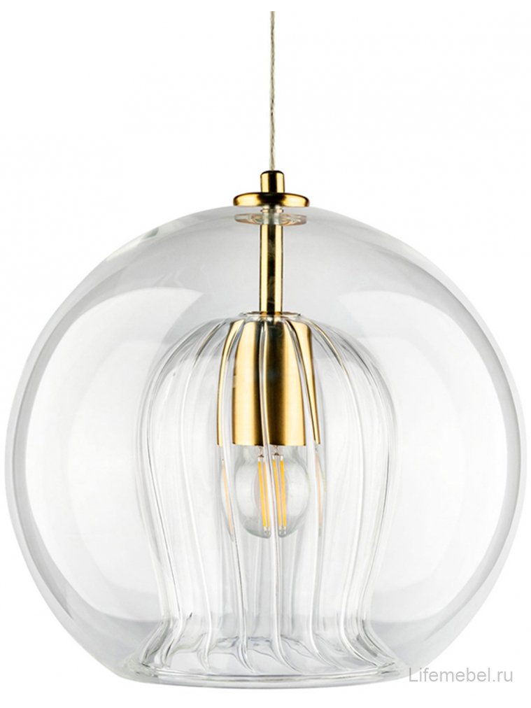 Светильник подвесной LUISA SP1 BRASS/TRANSPARENT