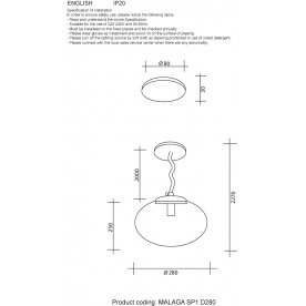 Подвесной светильник MALAGA