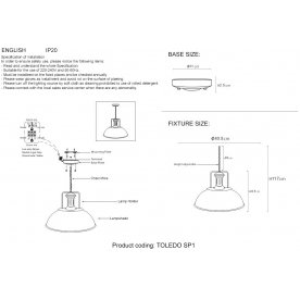 Подвесной светильник TOLEDO