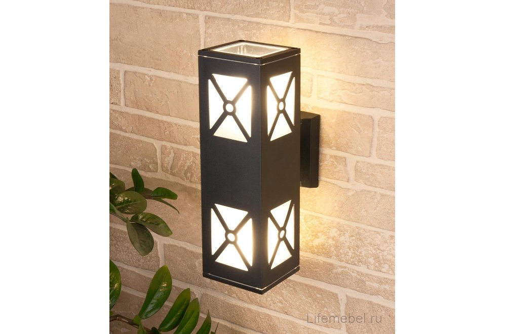 Уличный настенный cветильник 1405 Techno черный 4690389131912