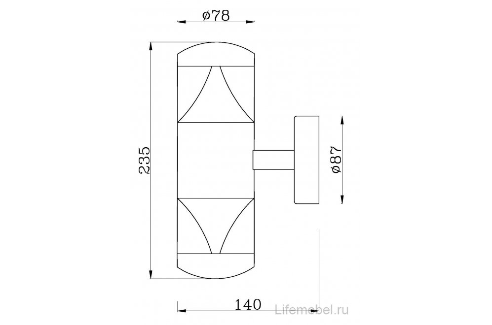 Уличный настенный светильник Forca 34206W