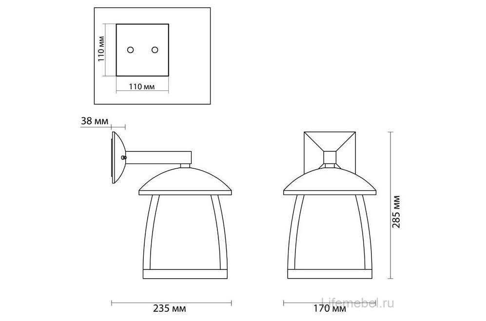 Уличный настенный светильник Tako 4050/1W