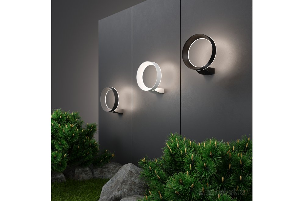 Уличный настенный светильник 1710 TECHNO LED Ring белый
