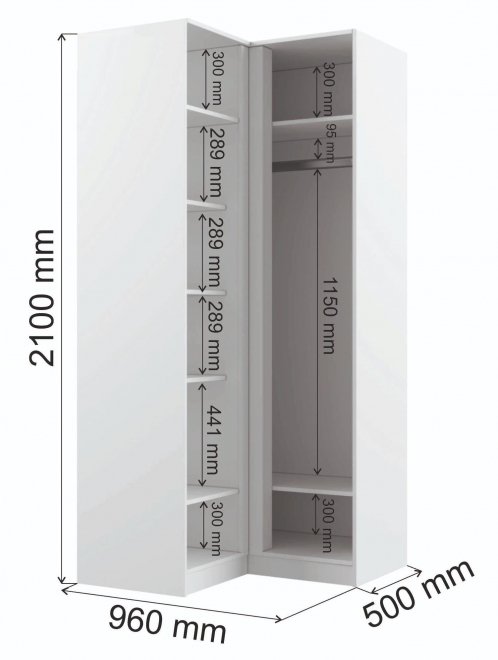 Шкаф Мадера ШМУ лдсп белый  - Уцененный экземпляр