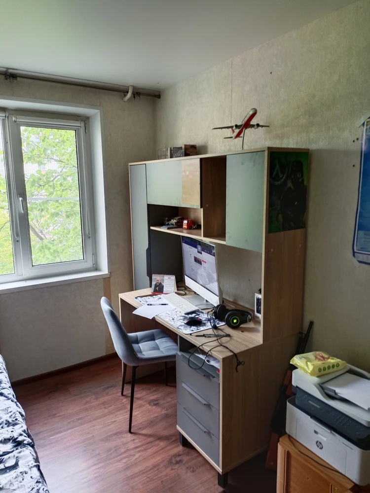Компьютерный стол Комфорт 12.95 N дуб сонома / темно-серый фото покупателя 2