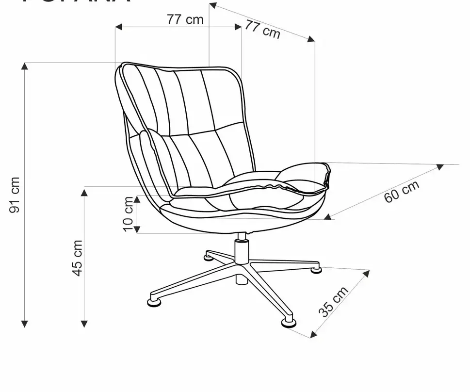 Кресло Fofana кремовое