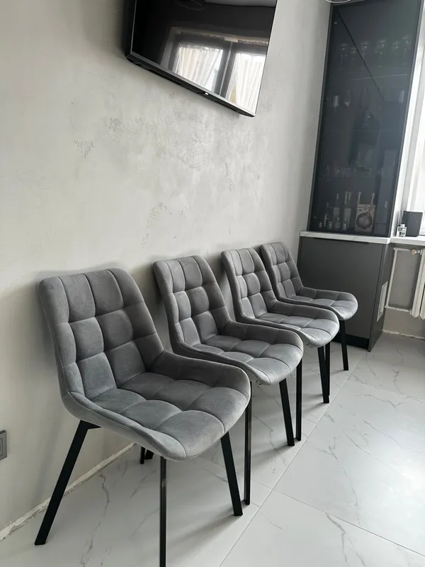 Комплект стульев Стронг 4 шт темно-серый / черный фото покупателя 62