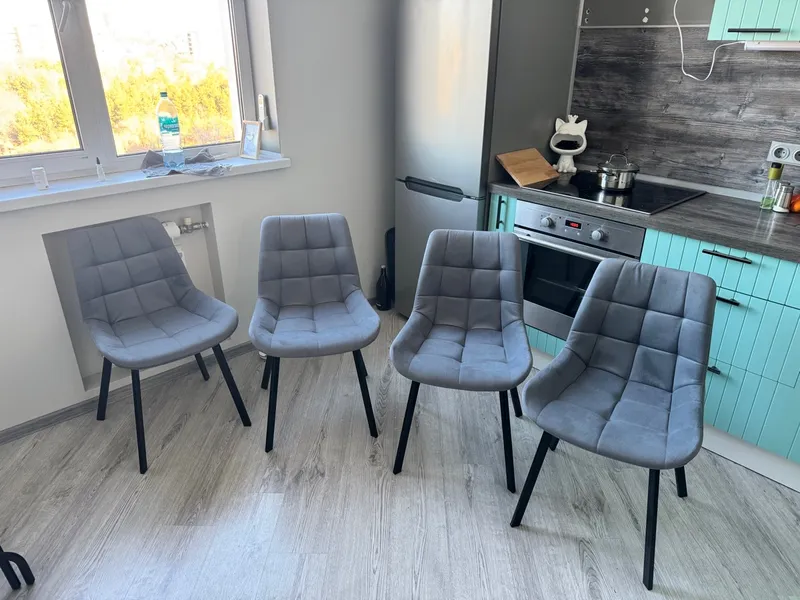 Комплект стульев Стронг 4 шт темно-серый / черный фото покупателя 71