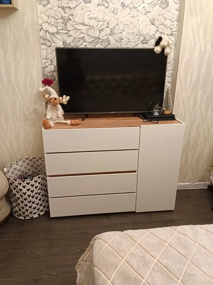 Комод Атлон белый / бетон темный фото покупателя 4