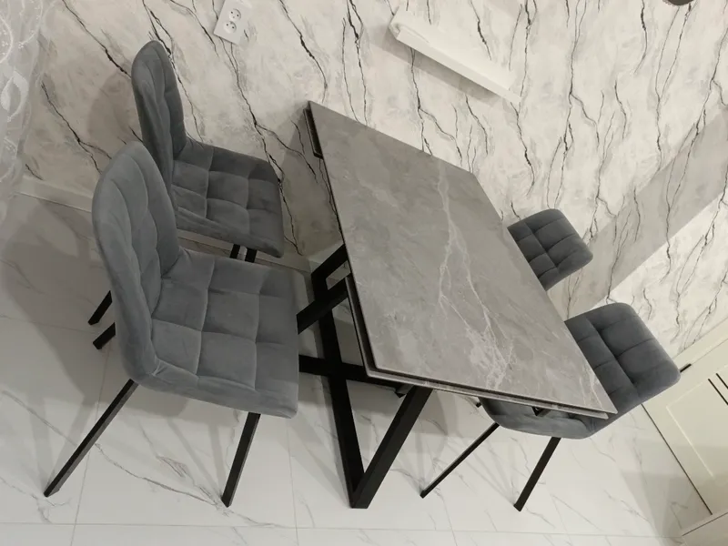 Комплект стульев Стронг 4 шт темно-серый / черный фото покупателя 116