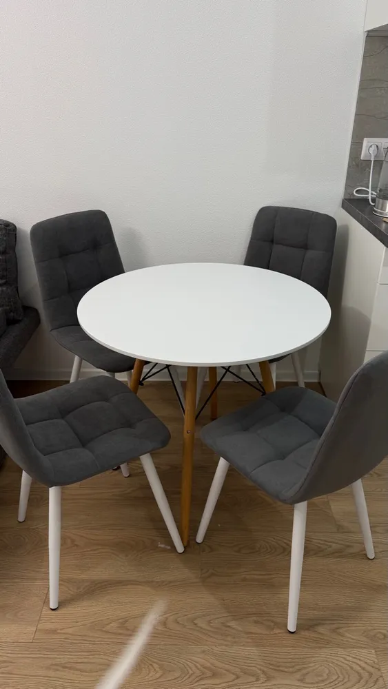 Стол Table 90 white / wood фото покупателя 1