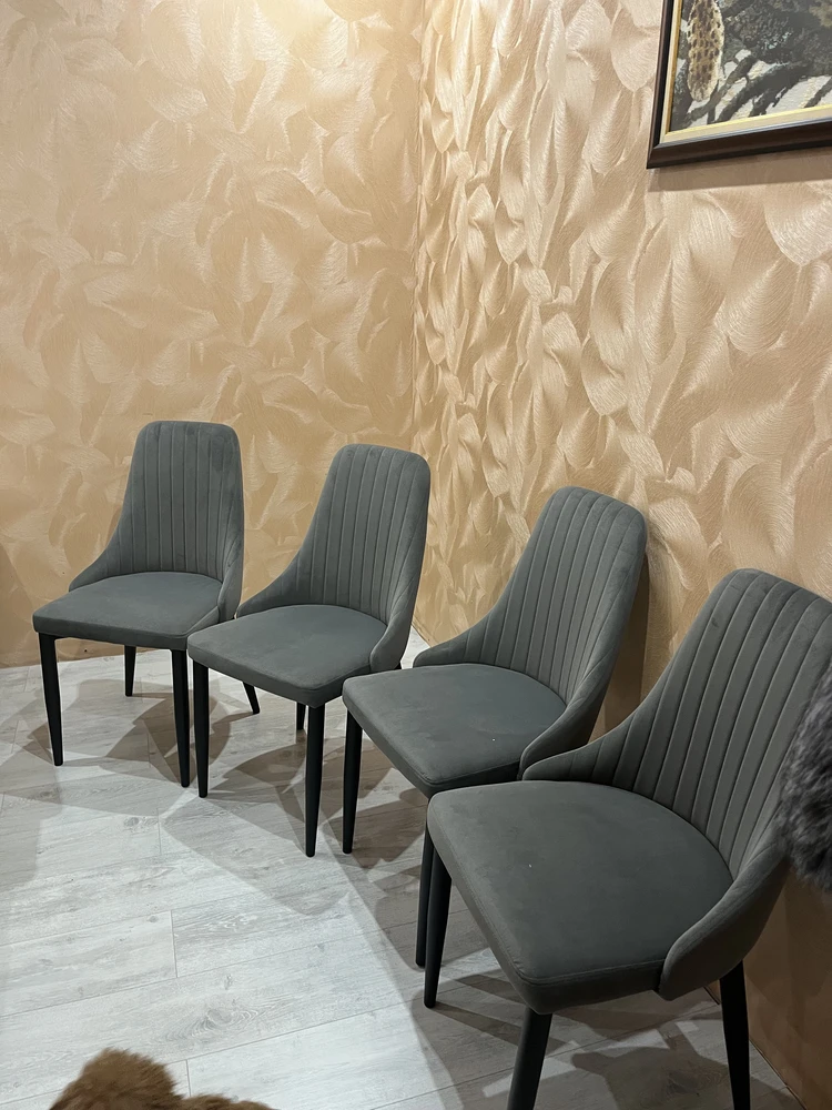 Стул на металлокаркасе Kora light purple / black фото покупателя 34