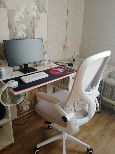 Компьютерное кресло Konfi dark gray / pink / white фото покупателя 149