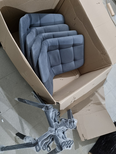 Стул на металлокаркасе Чилли К черный / зеленый фото покупателя 247