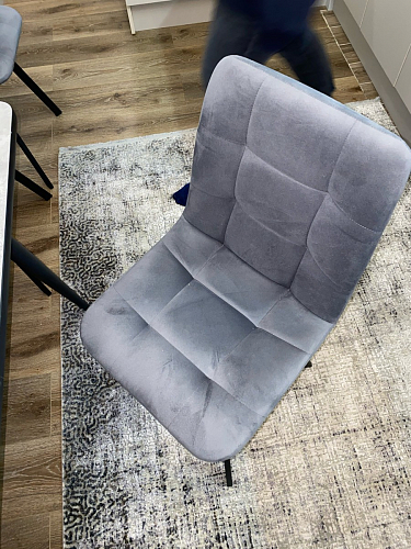 Стул на металлокаркасе Чилли синяя ткань / белый фото покупателя 1322