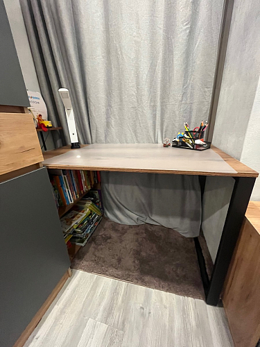 Письменный стол Битти Лофт 116х60х75 креатель / черный матовый фото покупателя 35