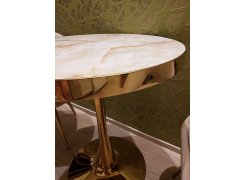 Деревянный стол Dorian 70x75 бежевый / золотой фото покупателя 3