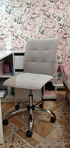 Компьютерное кресло One/Ван флок бежевый 7 фото покупателя 21